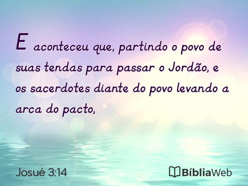 Josué 3:14 em imagem para compartilhar