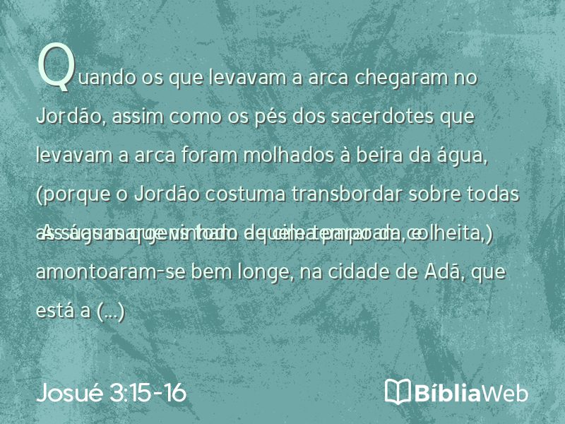 Josué 3:15-16 em imagem para compartilhar