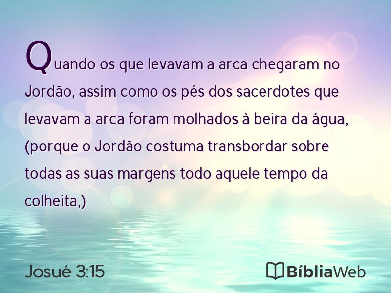 Josué 3:15 em imagem para compartilhar