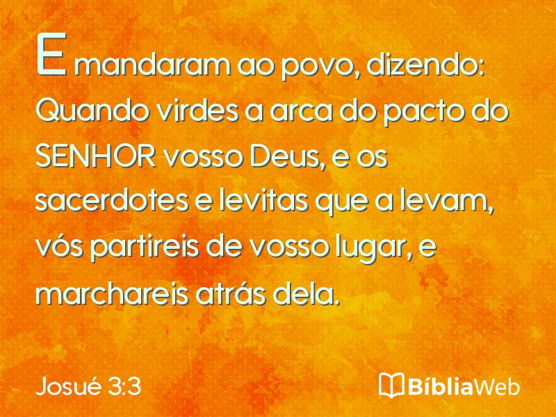 Josué 3:3 em imagem para compartilhar
