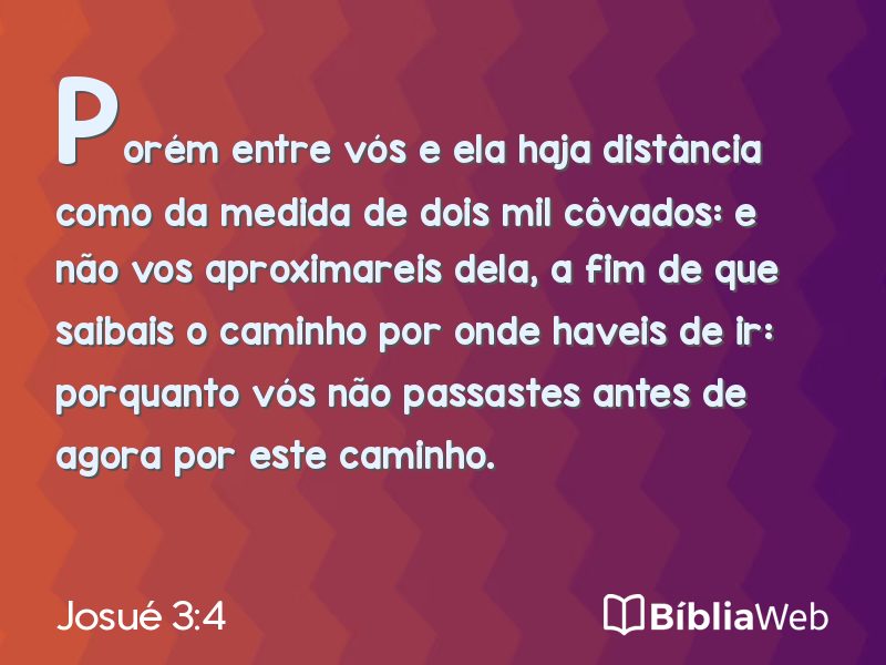 Josué 3:4 em imagem para compartilhar