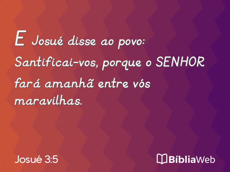 Josué 3:5 em imagem para compartilhar