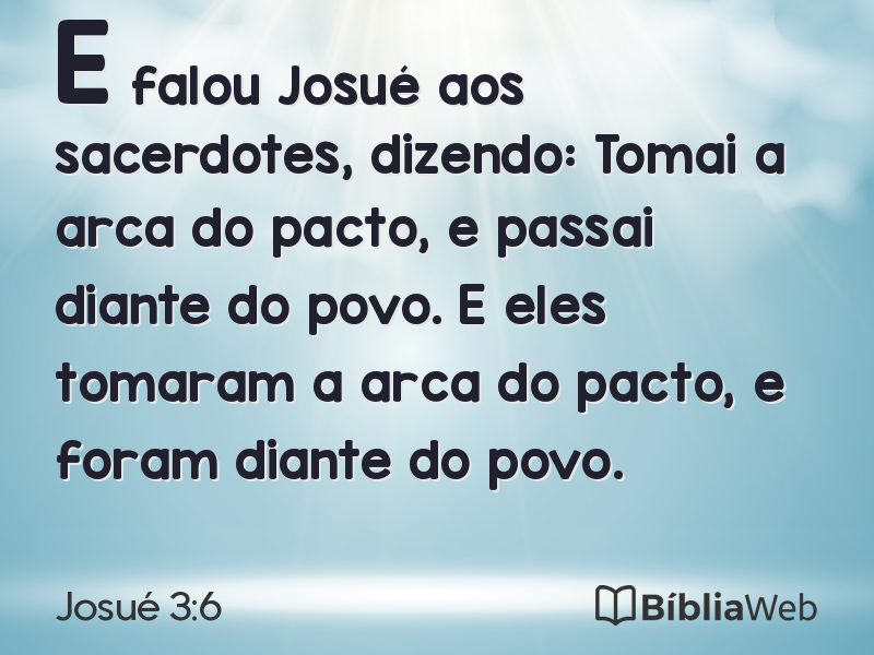 Josué 3:6 em imagem para compartilhar