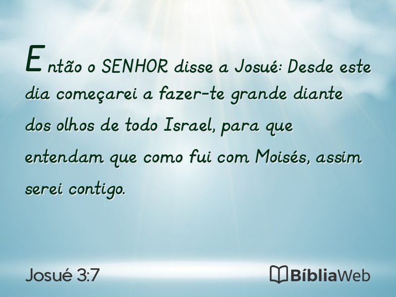 Josué 3:7 em imagem para compartilhar