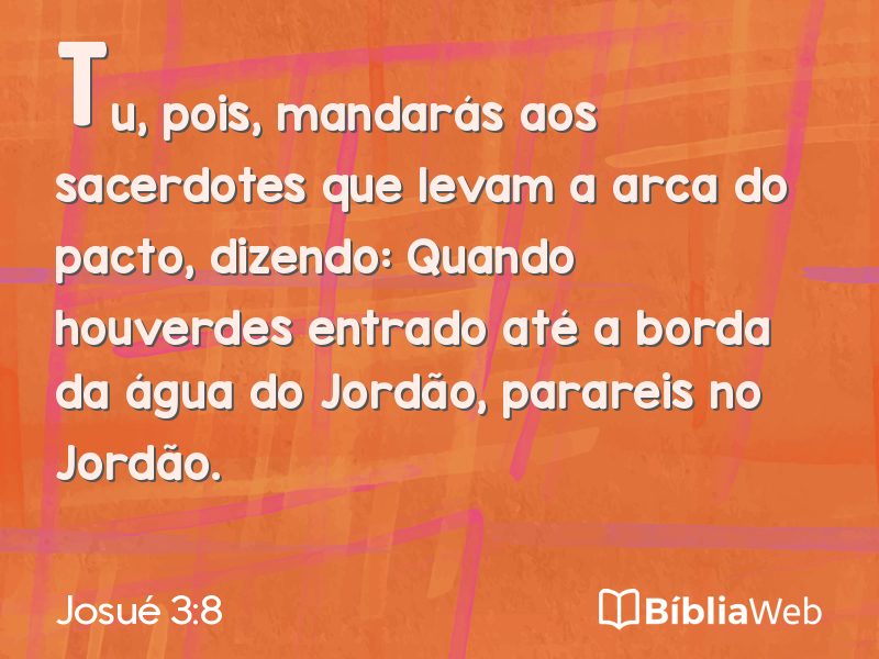 Josué 3:8 em imagem para compartilhar