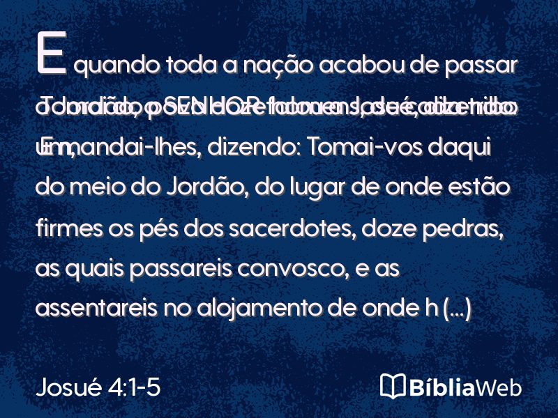 Josué 4:1-5 em imagem para compartilhar