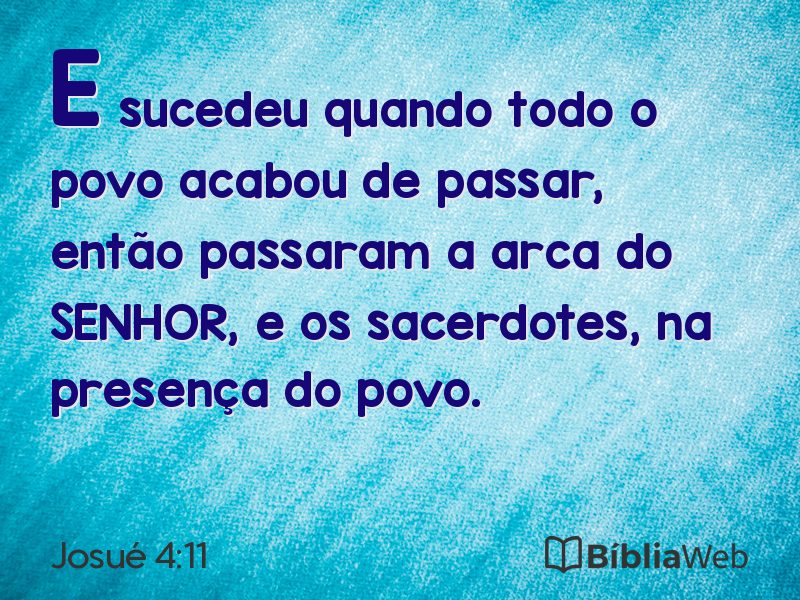 Josué 4:11 em imagem para compartilhar