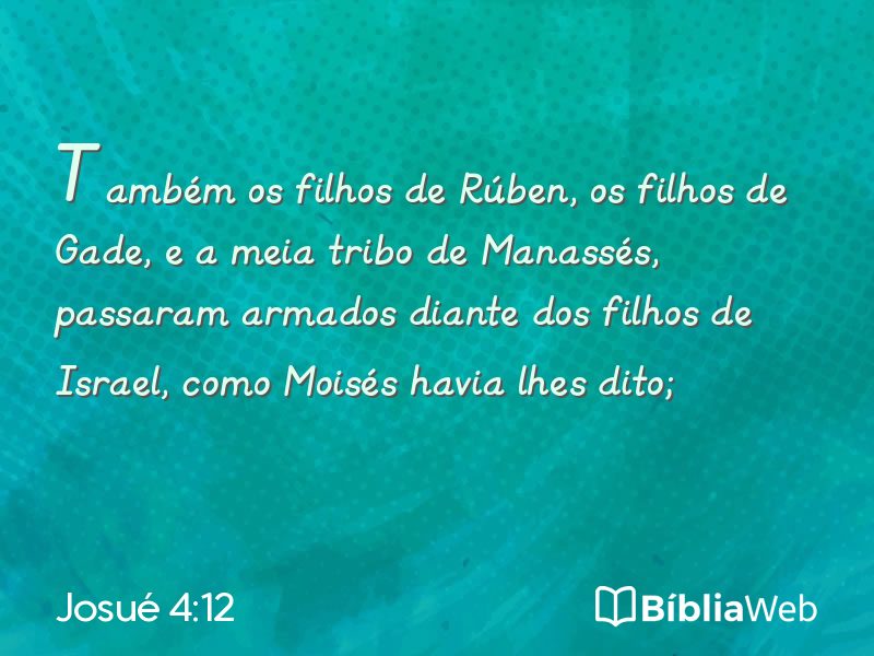 Josué 4:12 em imagem para compartilhar