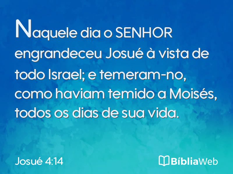 Josué 4:14 em imagem para compartilhar