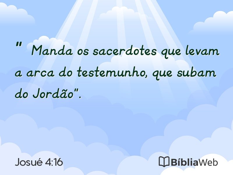Josué 4:16 em imagem para compartilhar
