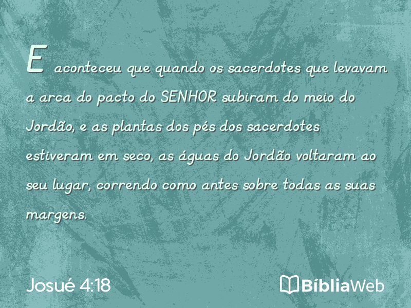 Josué 4:18 em imagem para compartilhar