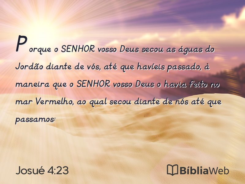 Josué 4:23 em imagem para compartilhar
