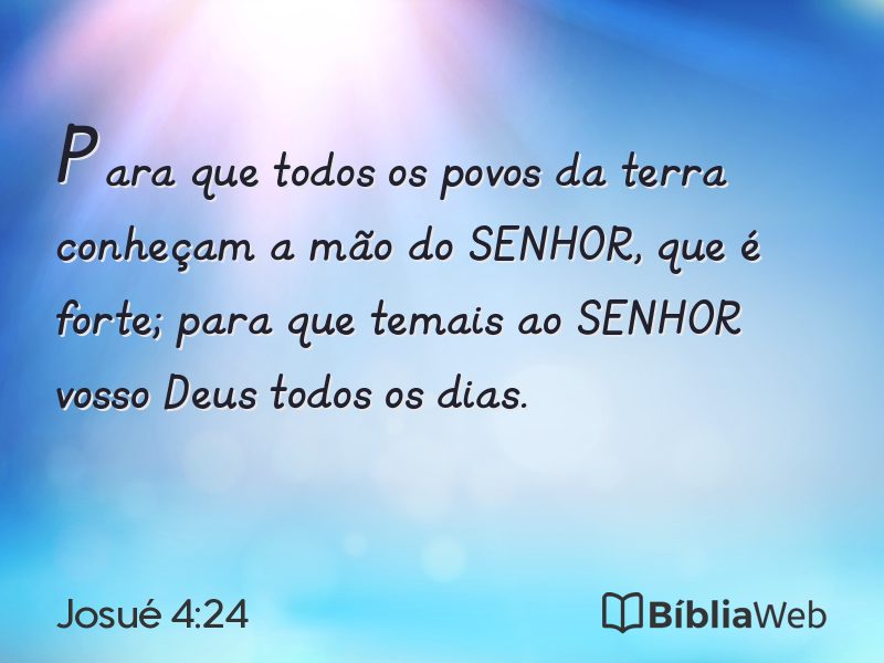 Josué 4:24 em imagem para compartilhar