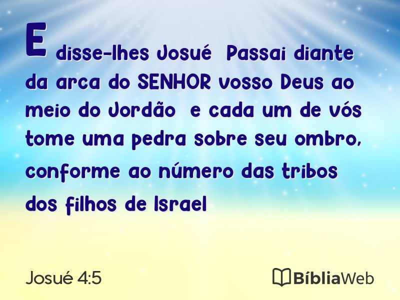 Josué 4:5 em imagem para compartilhar