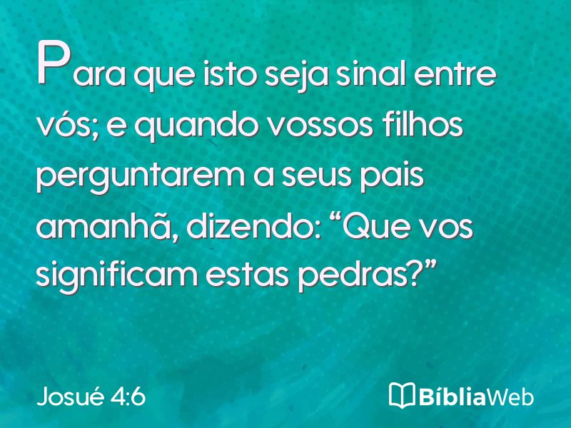Josué 4:6 em imagem para compartilhar