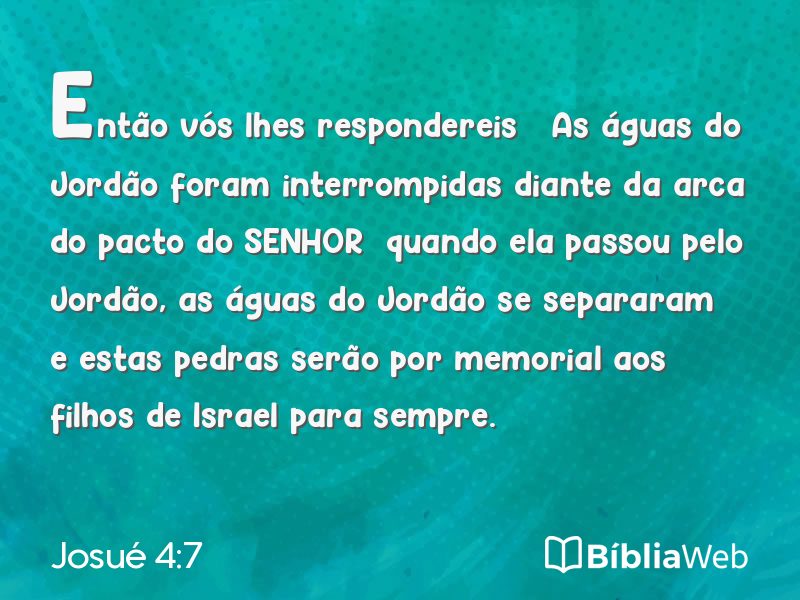 Josué 4:7 em imagem para compartilhar