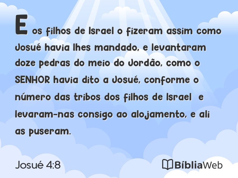 Josué 4:8 em imagem para compartilhar