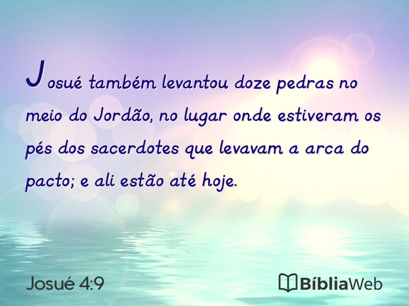 Josué 4:9 em imagem para compartilhar