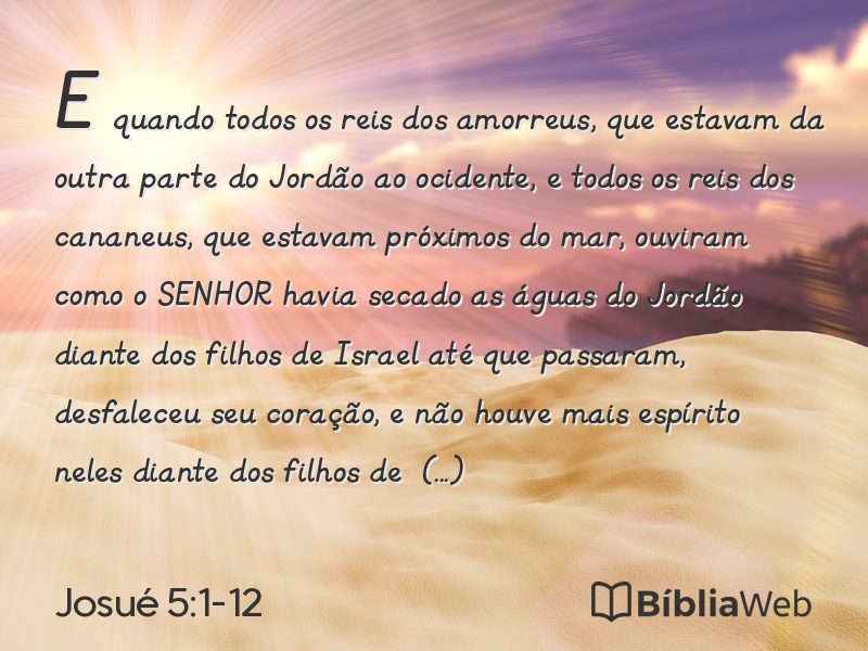Josué 5:1-12 em imagem para compartilhar