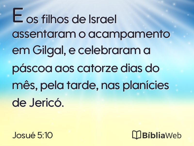 Josué 5:10 em imagem para compartilhar