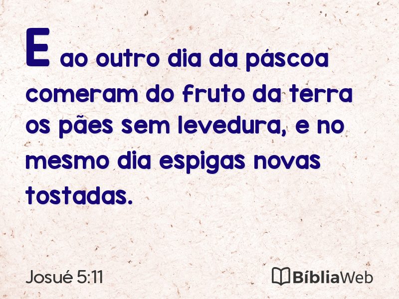 Josué 5:11 em imagem para compartilhar