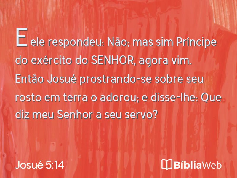 Josué 5:14 em imagem para compartilhar