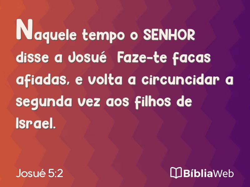 Josué 5:2 em imagem para compartilhar