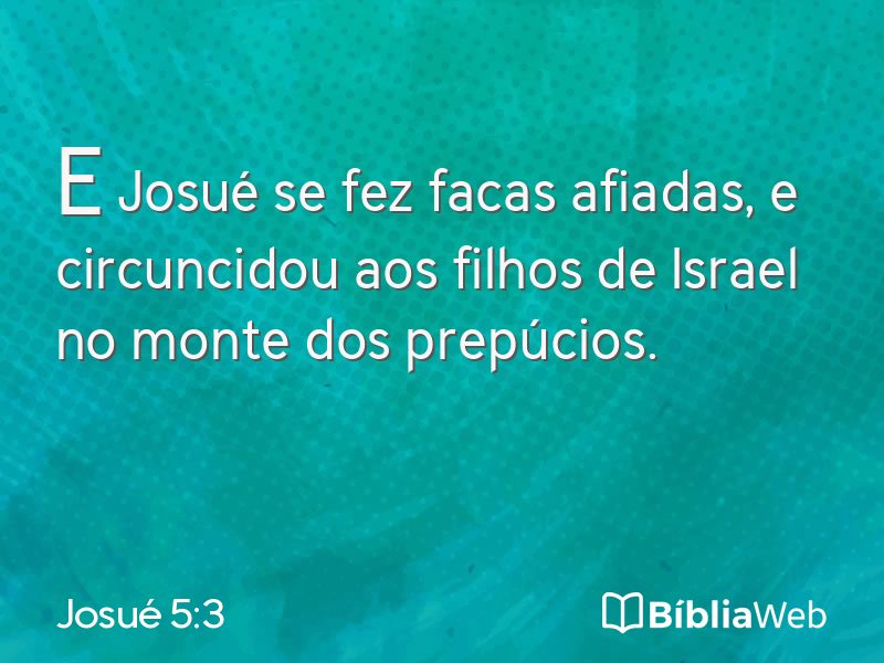 Josué 5:3 em imagem para compartilhar