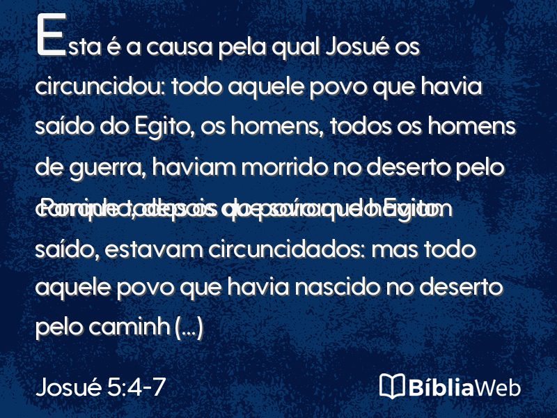 Josué 5:4-7 em imagem para compartilhar