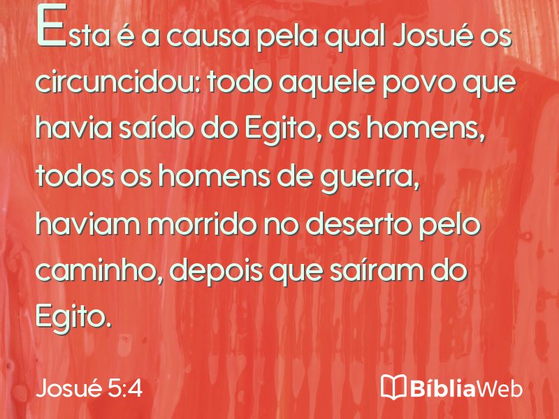 Josué 5:4 em imagem para compartilhar