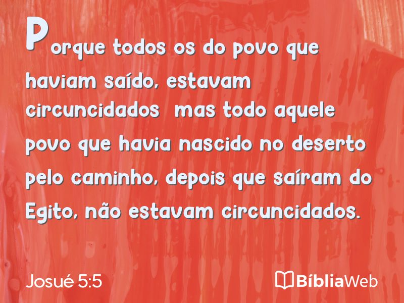 Josué 5:5 em imagem para compartilhar