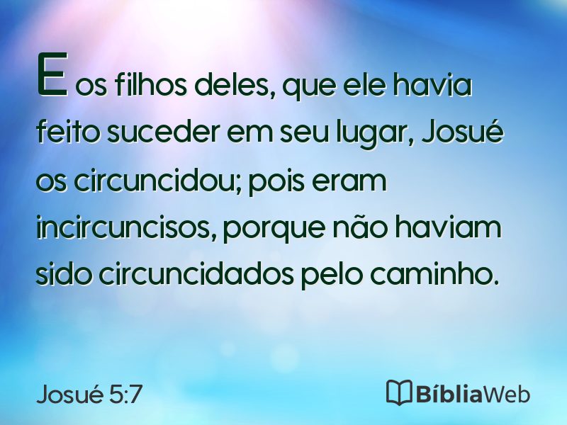 Josué 5:7 em imagem para compartilhar