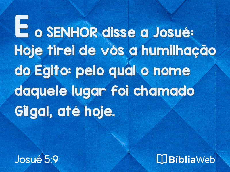 Josué 5:9 em imagem para compartilhar