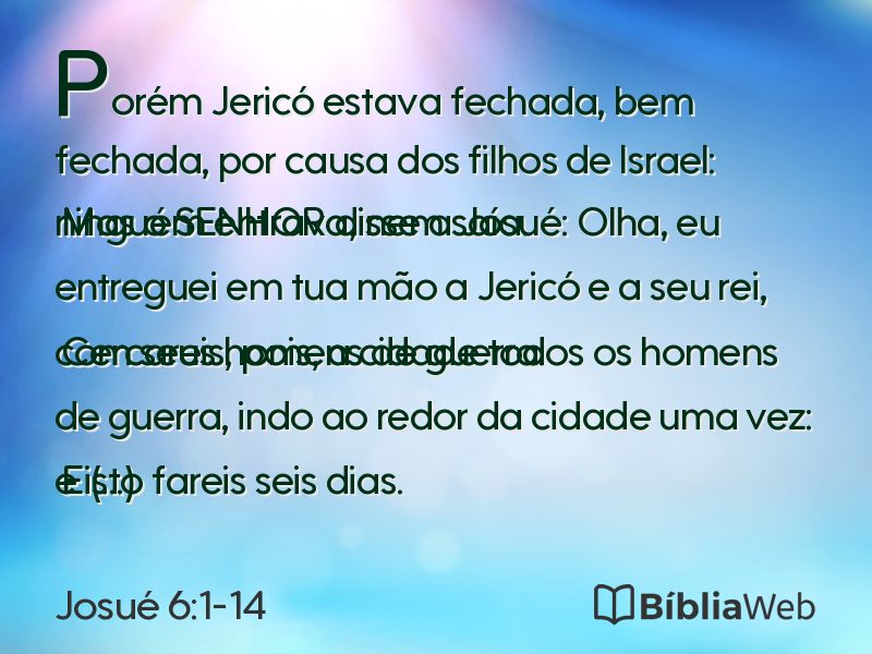 Josué 6:1-14 em imagem para compartilhar