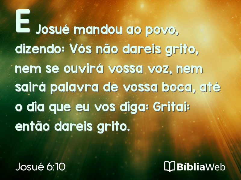 Josué 6:10 em imagem para compartilhar