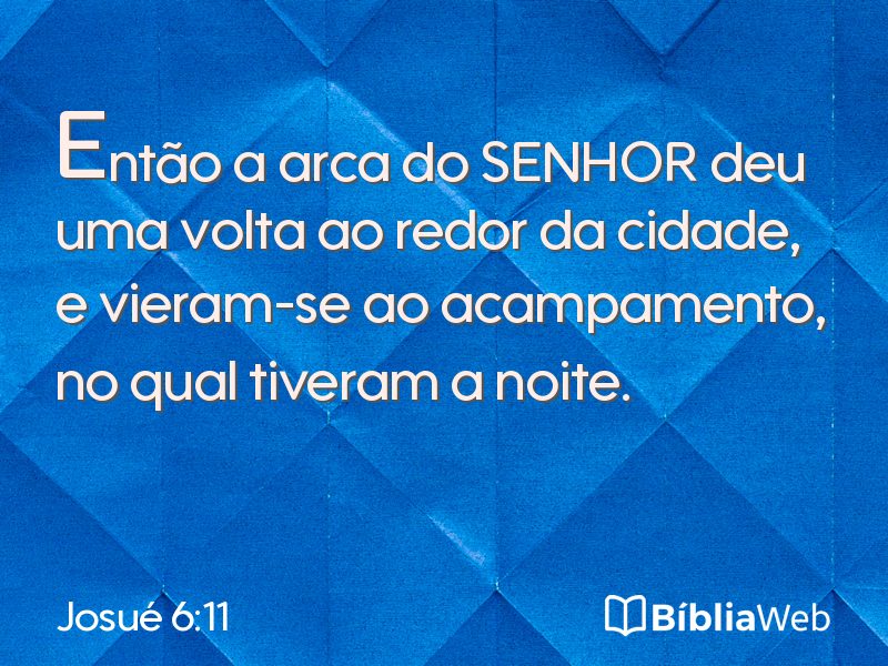Josué 6:11 em imagem para compartilhar