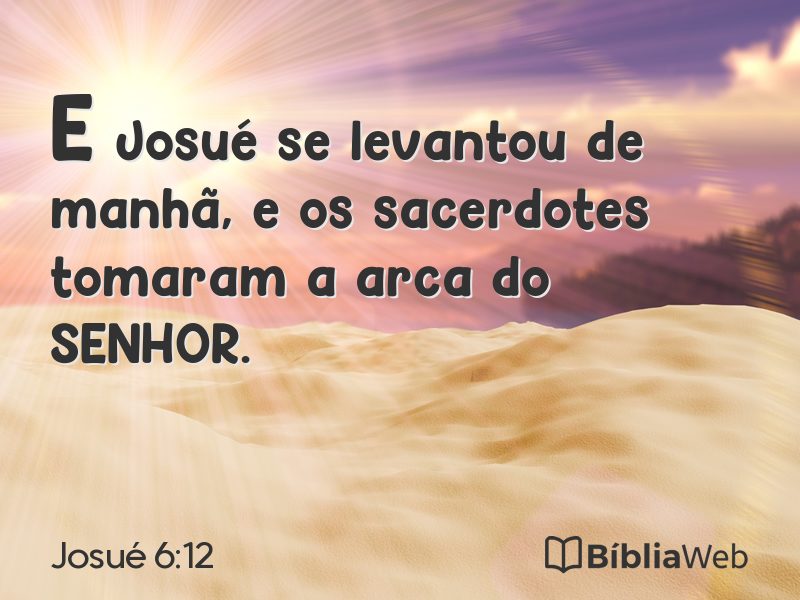 Josué 6:12 em imagem para compartilhar