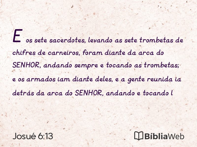 Josué 6:13 em imagem para compartilhar