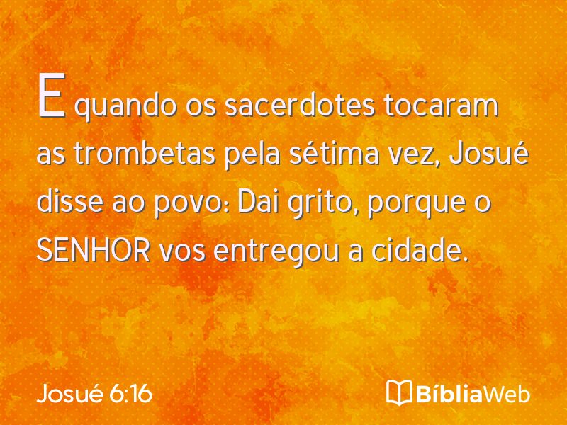 Josué 6:16 em imagem para compartilhar