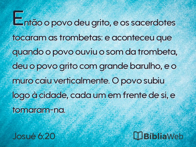 Josué 6:20 em imagem para compartilhar