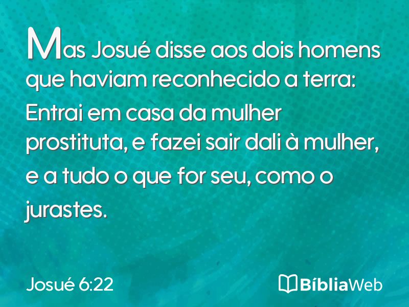 Josué 6:22 em imagem para compartilhar