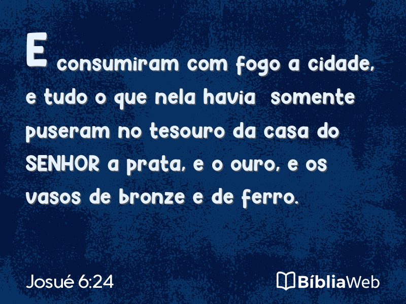 Josué 6:24 em imagem para compartilhar