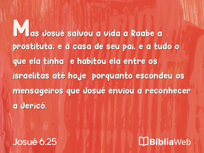 Josué 6:25 em imagem para compartilhar
