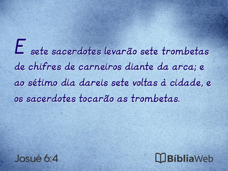 Josué 6:4 em imagem para compartilhar
