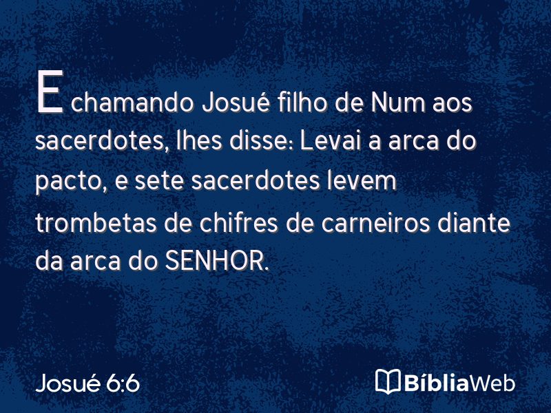 Josué 6:6 em imagem para compartilhar