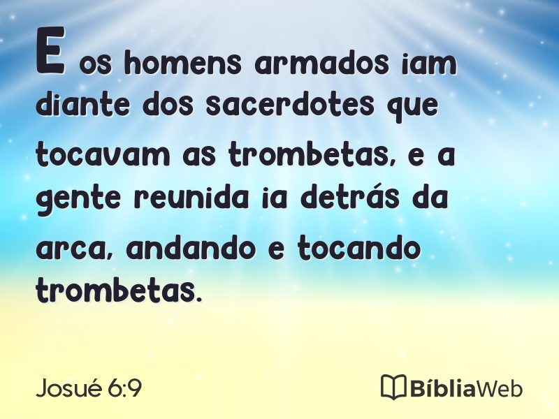 Josué 6:9 em imagem para compartilhar