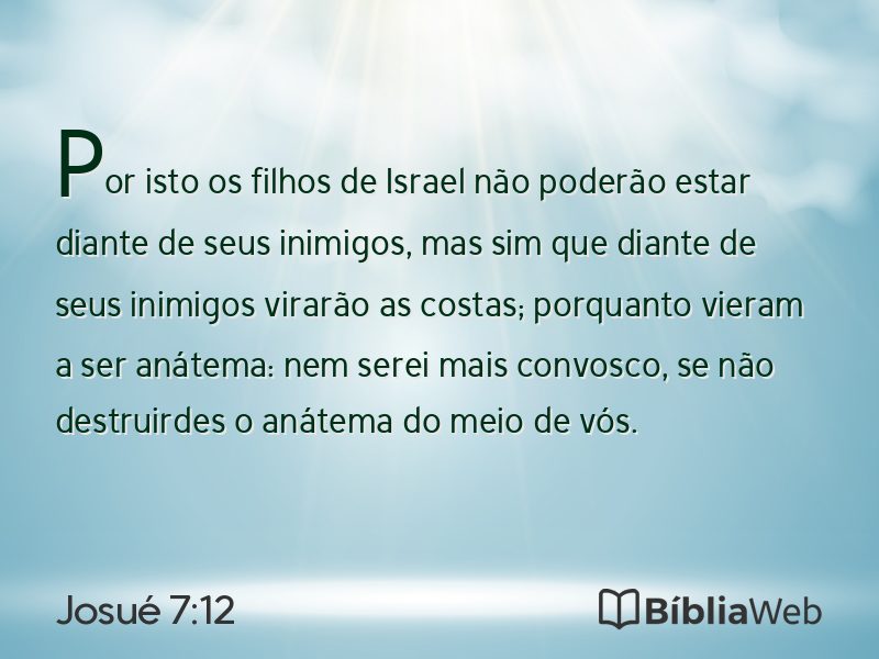 Josué 7:12 em imagem para compartilhar