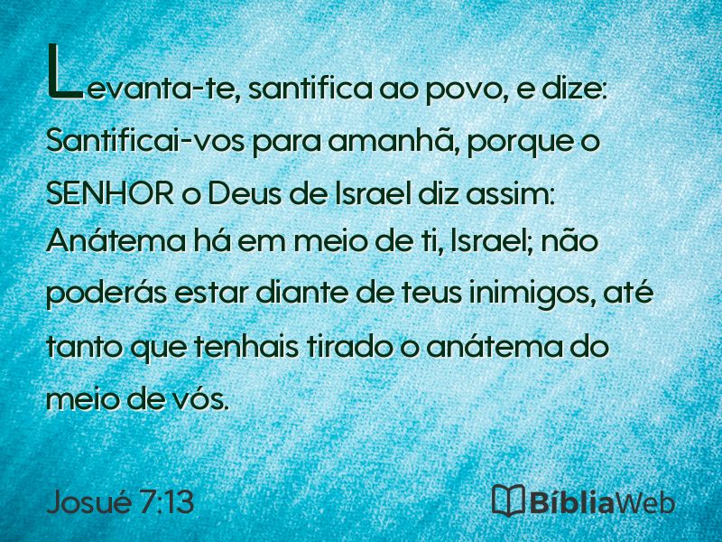 Josué 7:13 em imagem para compartilhar