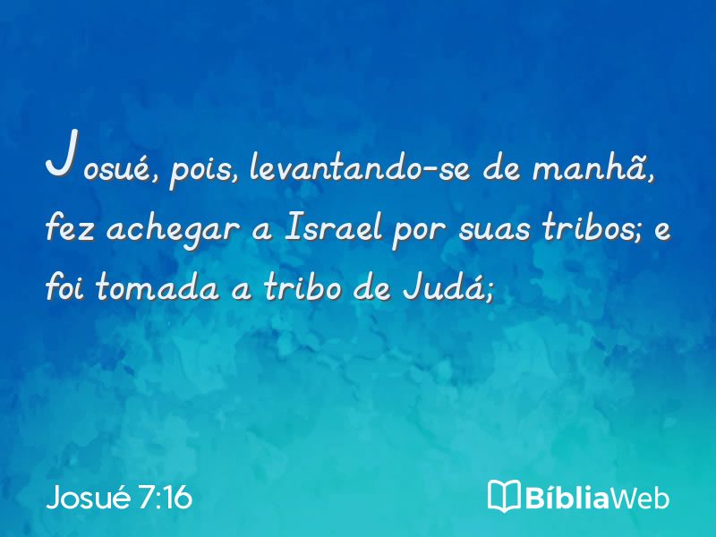 Josué 7:16 em imagem para compartilhar