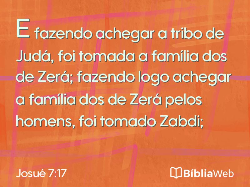 Josué 7:17 em imagem para compartilhar